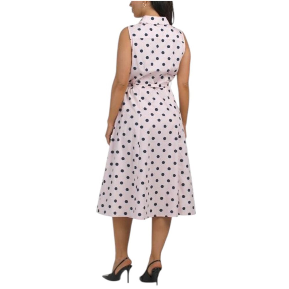 CALVIN KLEIN Polka Dot Shirt Dress - Picture 2 of 4